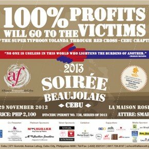 SOIRÉE BEAUJOLAIS 2013: 100% profit will go to the Victims of Typhoon Yolanda